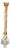 19th Century Italian White Lacquered and Gold Leaf Pedestal For Sale