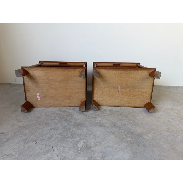 Brown Mid Century Danish Modern Teak Nightstands With Drawer & Open Shelf – A Pair For Sale - Image 8 of 18