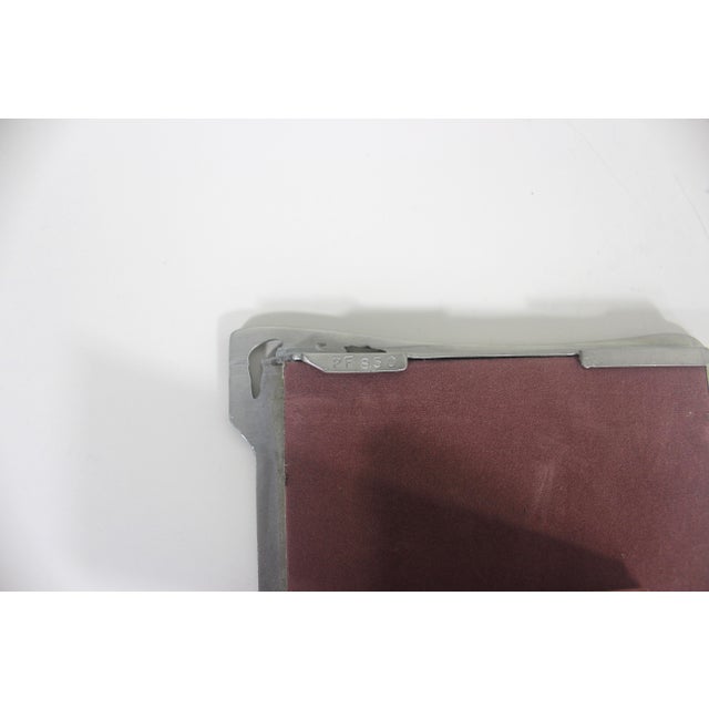 Metal Vintage Pewter Picture Frame 5 X 7 Large, Split Double Photo Seagull Canada, Easel, Table Top Photograph Portrait Pf 850 For Sale - Image 7 of 9