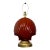 1980s Postmodern Sculptural Reverse Painted Glass Clamshell Shaped Table Lamp For Sale