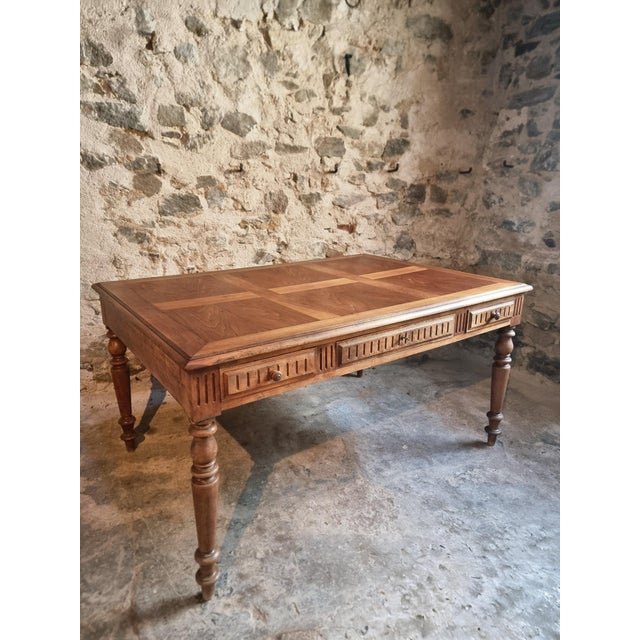 Vintage French Walnut Table, 1920s For Sale - Image 16 of 18
