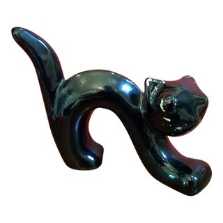Ceramic Black Halloween Cat Kitty For Sale