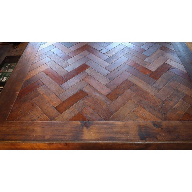 Large Coffee Table in Parquet Wood and Herringbone, 2010s For Sale - Image 9 of 14