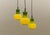 Metal Three-Light Apple Green Glass Cascading Lamp from Peill & Putzler, 1960s For Sale - Image 7 of 13