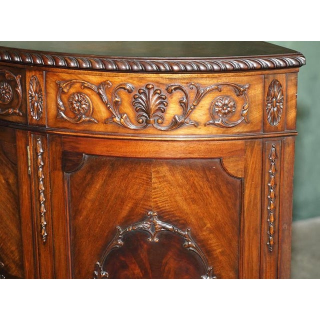 Antique Victorian Flamed Hardwood Demi Lune Sideboard, 1880 For Sale - Image 18 of 18