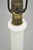 Mid 20th Century Vintage Italian Neoclassical Style White Milk Glass Empire Column Table Lamp For Sale - Image 5 of 10