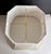 Textile Vintage Mid-Century Modern Ivory Octagonal Bell Lamp Shade For Sale - Image 7 of 12