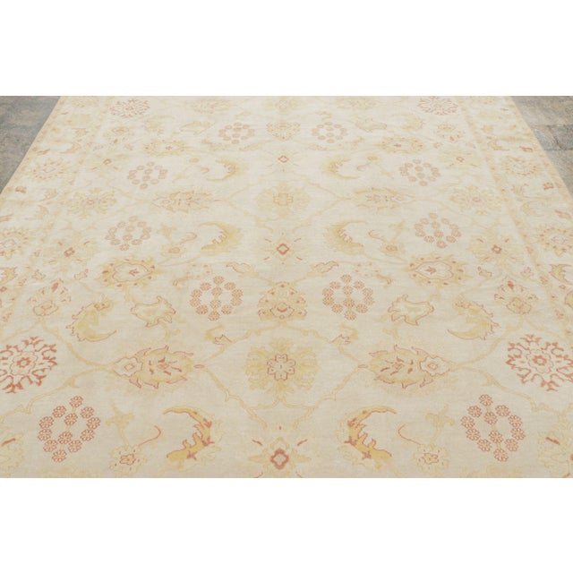 Contemporary Rug & Kilim’s Contemporary Sultanabad Style Rug in Beige & Pink With Floral Patterns For Sale - Image 3 of 7