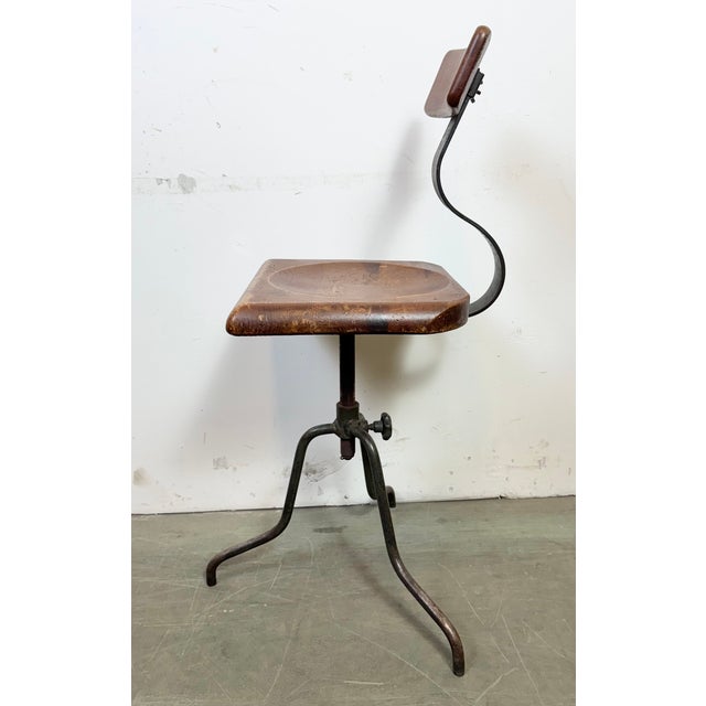 Industrial Factory Swivel Chair, 1950s For Sale - Image 14 of 18