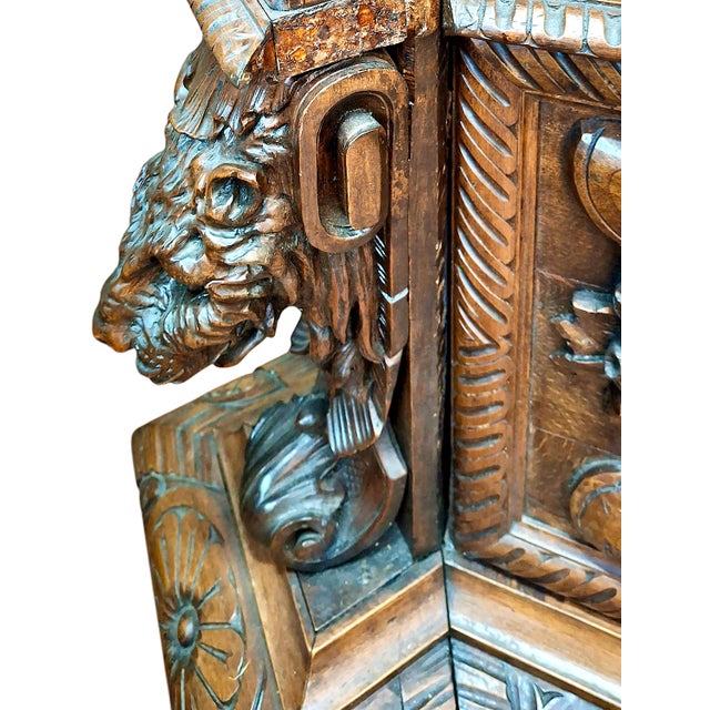 Camel A 19th-Century Italian Renaissance Revival Display Cabinet For Sale - Image 8 of 11