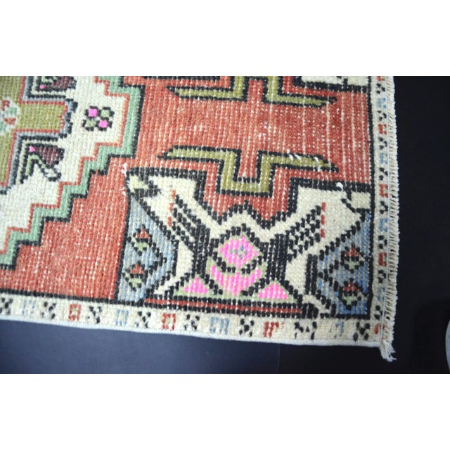 Small Vintage Bohemian Rug, 1960 For Sale - Image 4 of 6