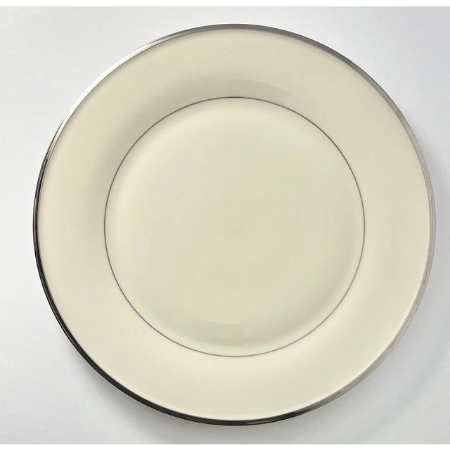 Contemporary Lenox “Solitaire” Bone China Dinner Plates - Set of 6 For Sale - Image 3 of 5