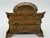 Antique Ornate Brass 2-Slot Desktop Letter Rack With Shell Dish Tray For Sale In New York - Image 6 of 8