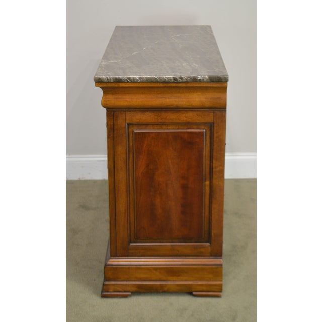 Ethan Allen Townhouse Collection Louis Philippe Style Burlwood Marble