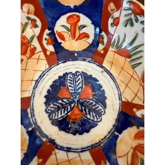 Blue Antique Japanese Imari Bowl, 1880 For Sale - Image 8 of 9