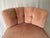 Art Deco Swivel Club Chair Blush Pink Velvet Curved Back, Usa, 1950s For Sale In Jacksonville, FL - Image 6 of 7