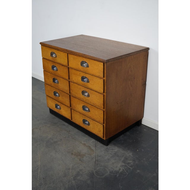 Mid-20th Century German Oak / Pine Apothecary Cabinet or Bank of Drawers For Sale - Image 11 of 12
