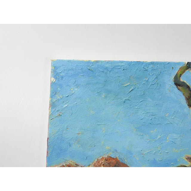 Contemporary Contemporary Expressionist Rocky Beach Landscape Painting For Sale - Image 3 of 4