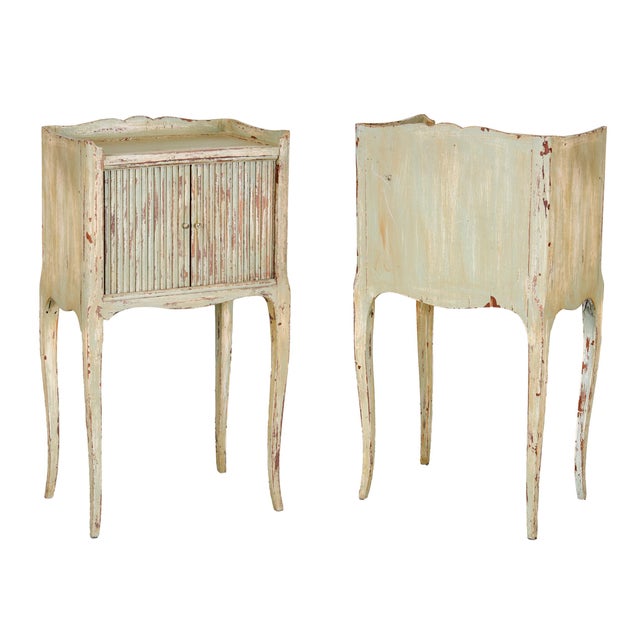 Mid 20th Century Painted Louis XV Style Tambour Table For Sale - Image 4 of 4