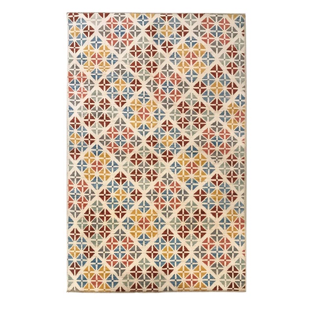 Vintage Handmade Woolen Rug For Sale