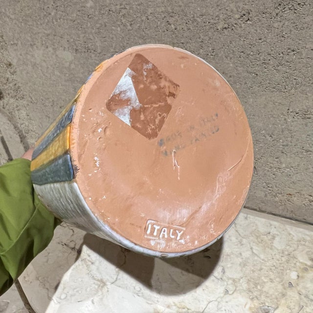 Ceramic 1960s Italian Vase Modigliani Art Pottery Hand Painted Roma For Sale - Image 7 of 10