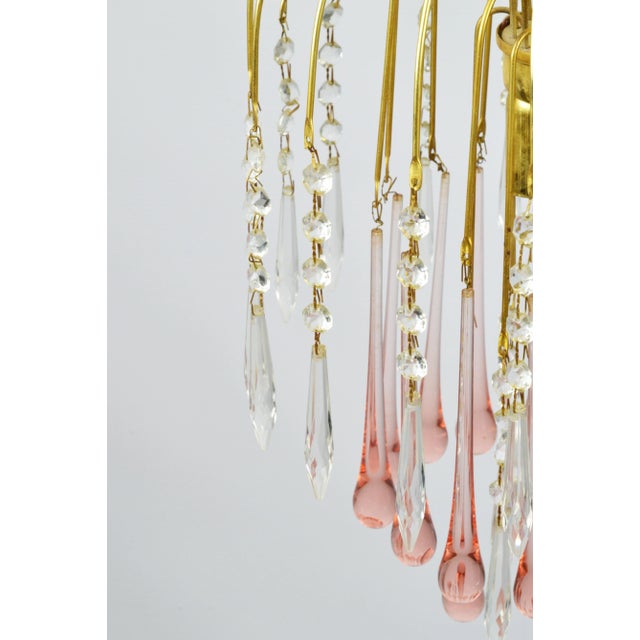 Chandelier attributed to P. Venini, Italy, 1970s For Sale - Image 3 of 11