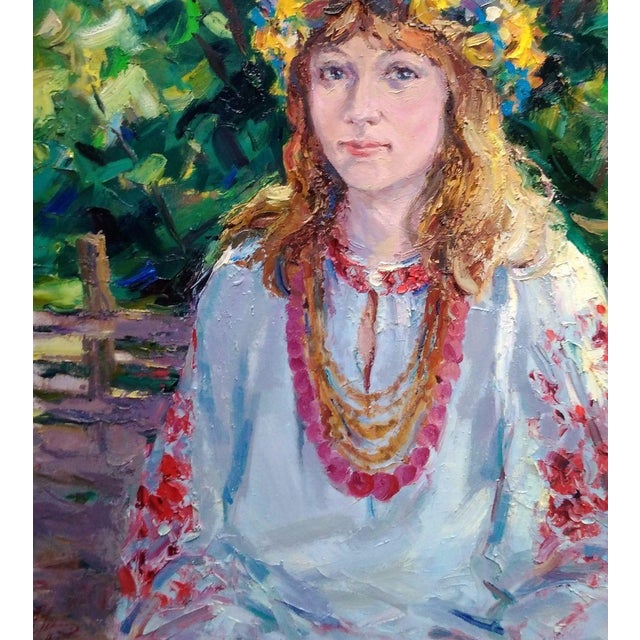 *** ABOUT THIS PAINTING *** * TITLE: ""Girl in the garden"" * ARTISTS: Alexander Nikolaevich Cherednichenko * SIZE: 80x70...