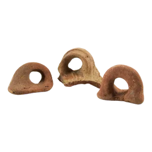 Ancient Mediterranean Pottery Amphora Fragment Handles Set of 3