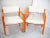 Orange Cube Chairs on Casters - A Pair For Sale - Image 4 of 8