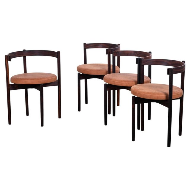 Dining Chairs in Rosewood attributed to Hugo Frandsen for Børge M.S, Denmark, 1964, Set of 4 For Sale - Image 13 of 13