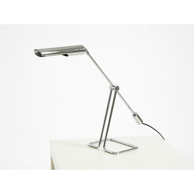 Chrome-Plated Metal Table Lamp by Abo Randers for Ikea, 1980s For Sale - Image 4 of 18