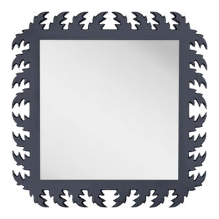 Fleur Home Audubon Square Mirror in Hale Navy, 24x24 For Sale