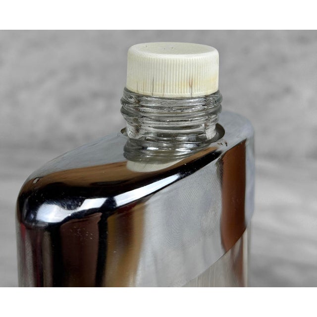 Vintage Traditional Leather & Glass Horse Bit Liquor Flask For Sale - Image 9 of 10