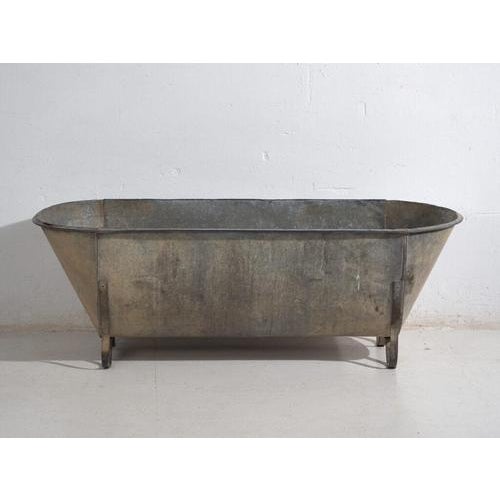 European Industrial Zinc Tub For Sale - Image 4 of 7