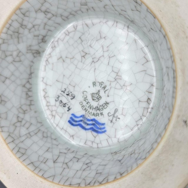 Crackle Ceramic Vase from Royal Copenhagen, Denmark, 1930s For Sale - Image 6 of 9