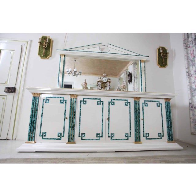 Italian Dining Table, Chairs and Cupboard from Colombo Mobili, Set of 12 For Sale - Image 4 of 10
