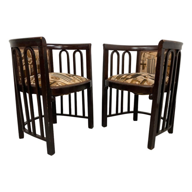 Set of Fledermaus Armchairs by Josef Hoffmann for Thonet, 1907 For Sale