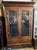 Large 19th-century French Louis Philippe style bookcase with double-glass doors, interior glass shelves and a single lower...