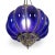 Indian Vintage Blue Pumpkin Lantern For Sale - Image 3 of 6