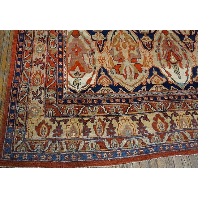 Contemporary Shield Vintage Persian Mahal Rug 9' 8" X 14' 4" For Sale In New York - Image 6 of 6