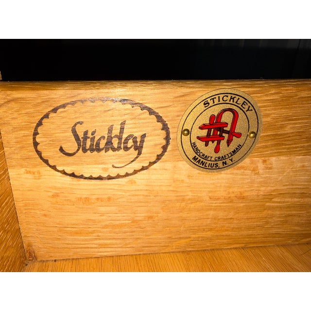 Brown Stickley Arts & Crafts Harvey Ellis Oak Organizer Secretary For Sale - Image 8 of 8