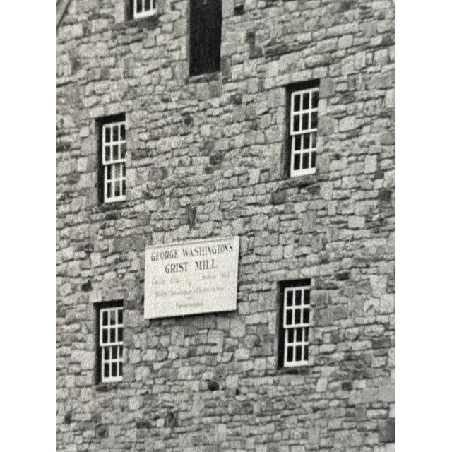 Rare George Washington's Gristmill – Original Vintage Black & White Photograph c.1930s Colonial Revival Era For Sale In Reno/Lake Tahoe - Image 6 of 11