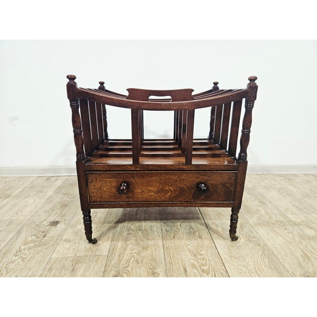 We present you a unique, original living room piece of furniture - a Victorian newspaper holder (the so-called Canterbury)...