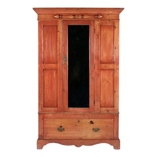 American Pine Armoire Cabinet For Sale