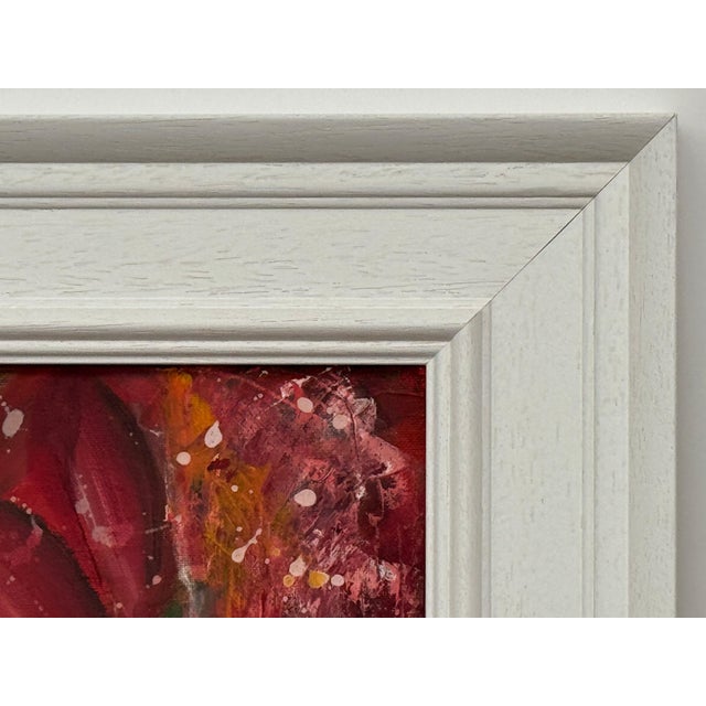 Angela Wakefield Ameryllis Study 2 - Miniature Abstract Floral Canvas Art by Contemporary Artist 2005 For Sale - Image 4 of 12