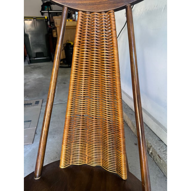Wood 1960s Walnut & Rattan Rocking Chair Attributed to Arthur Umanoff for Washington Woodcraft For Sale - Image 7 of 7