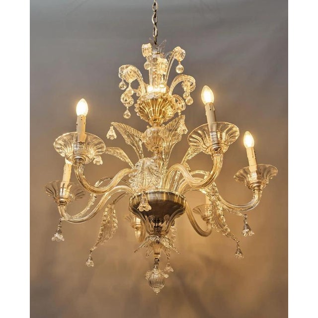 Venetian 2-Tier Chandelier with 9 Bulbs For Sale - Image 6 of 14