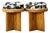 Vintage Schumacher Pencil Reed Upholstered Stools - Pair For Sale