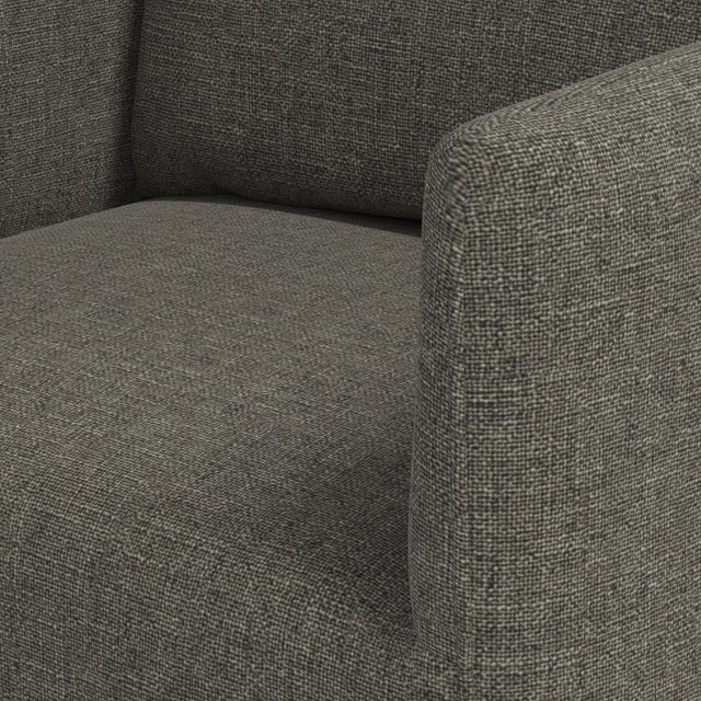 Textile Stoffer Home x Cloth & Company Lindy Slipcover Dining Arm Chair in Textured Linen Charcoal For Sale - Image 7 of 7