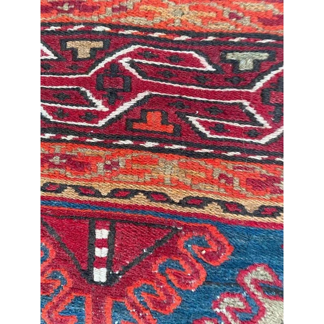 Vintage Shahsavand Soumak Kilim For Sale - Image 9 of 17
